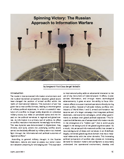 Spinning Victory: The Russian Approach to Information Warfare — 13 Sep 2021