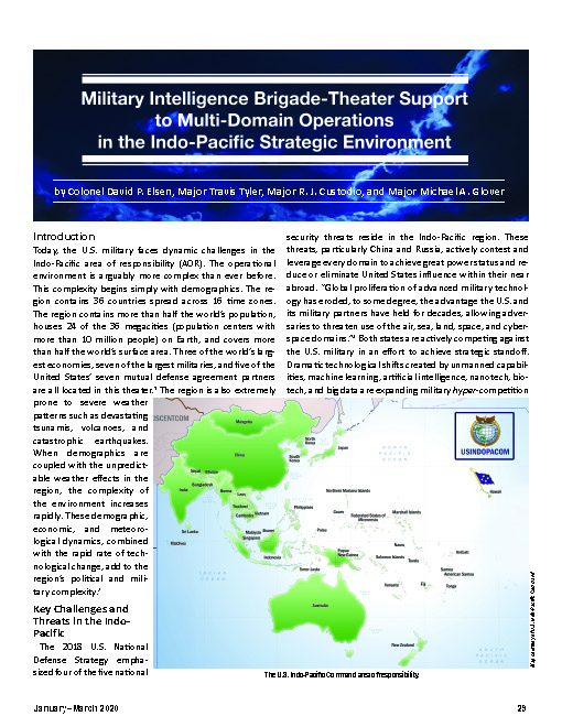 Military Intelligence Brigade-Theater Support to Multi-Domain Operations in the Indo-Pacific Strategic Environment