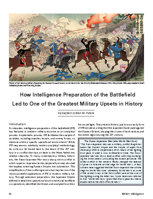 How Intelligence Preparation of the Battlefield Led to One of the Greatest Military Upsets in History — 14 Oct 2019