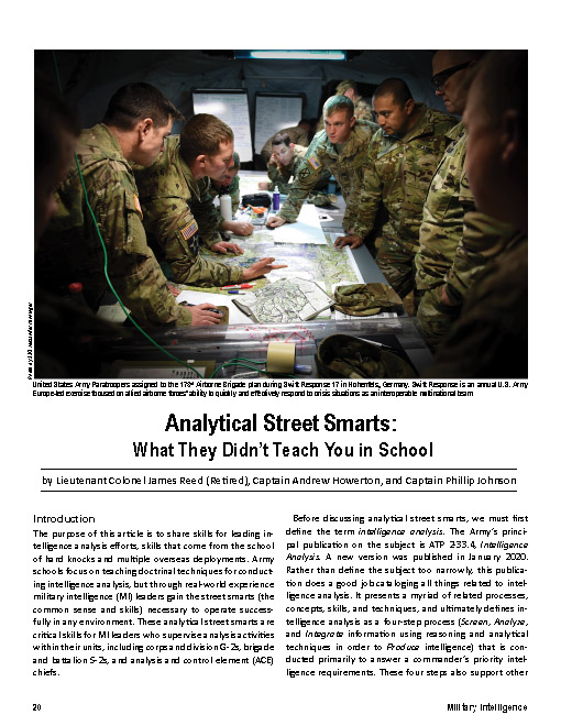 Analytical Street Smarts: What They Didn’t Teach You in School — 19 Apr 2020