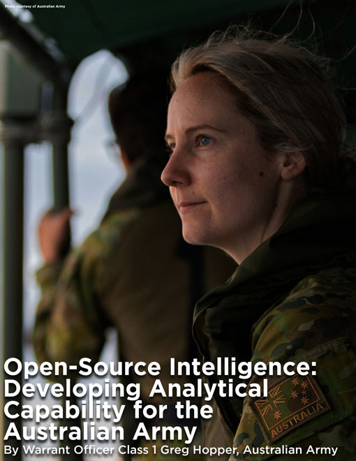 OSINT: Developing Analytical Capability for the Australian Army — 19 Apr 2022