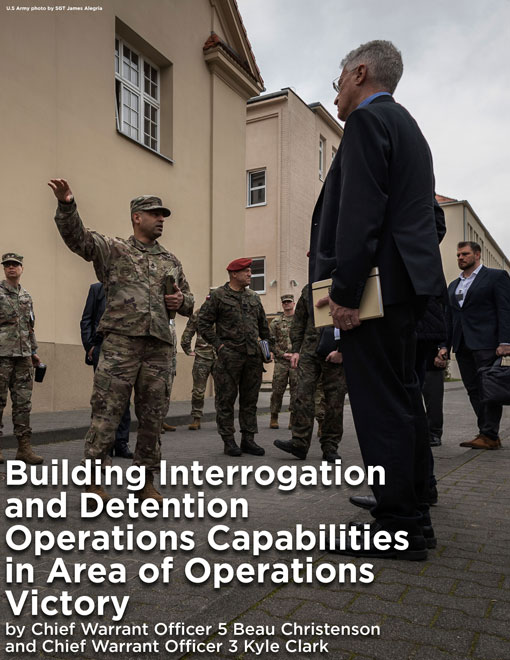 Building Interrogation and Detention Operations Capabilities in Area of Operations Victory — 18 Apr 2024
